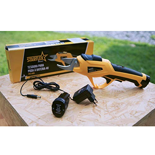 Tesoura Poda Bateria 4V Lítio - 1,5AH Máximo 14mm TPS1400 Starflex