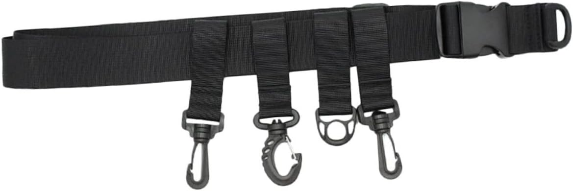 Fishing Wading Belt with Adjustable Hooks Portable Waist Holder for Anglers Lightweight Tool Storage for Freshwater and Saltwater