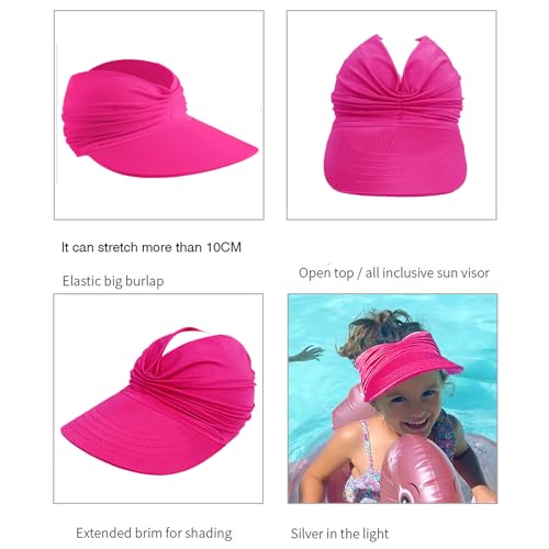 Jastore Kids Visor Sun Hat Adjustable Girls Tennis Hat Sports Boys Hat Travel Running Golf Visor Cap UPF 50+4