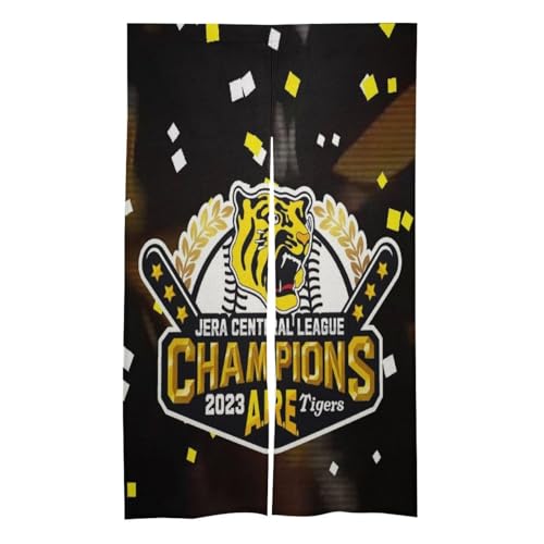 GCOKO阪神タイガース 2023 リーグ優勝記念 のれん 部屋仕切り 遮光 玄関のれんファッション 間仕切りカーテン つっぱりカーテン 階段カーテン かわいい 断熱防寒 目隠し 入り口 86x143cm