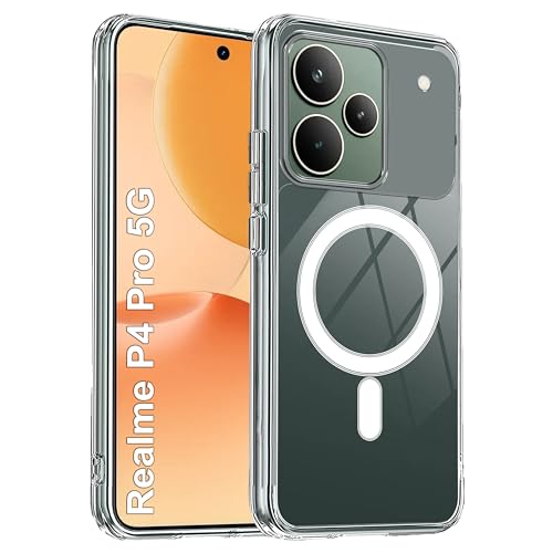 Image of Zapcase Back Case Cover for Realme P4 Pro 5G | Compatible for Realme P4 Pro 5G Back Cover | Compatible with Mag-Safe | Scratch-Resistant Back Cover | Clear