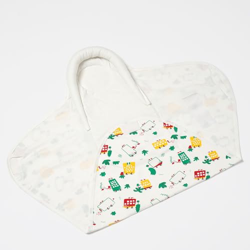 Image of TIDY SLEEP Baby Swaddle Wrappper Adjustable for Newborn || 100% Cotton Soft || Newborn Blanket for 0-3 Months (White Wild City)