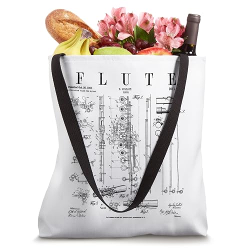 Bolso tote con dibujo de flautista vintage miniatura 4