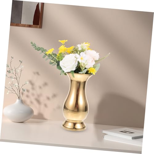 Vase antique acier inoxydable doré 700ml centre de table