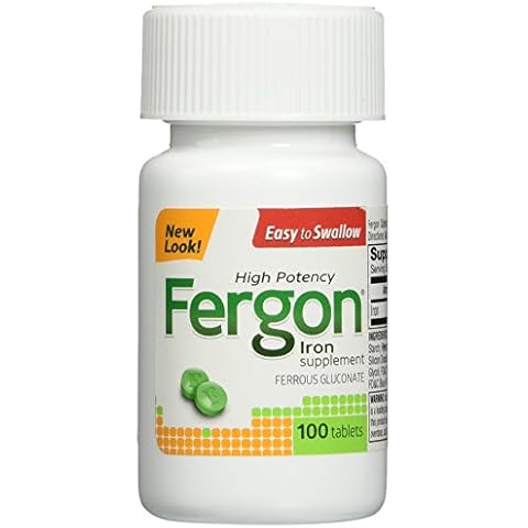 Fergon High Potency Iron Supplement Tablets, 100 Count Cover