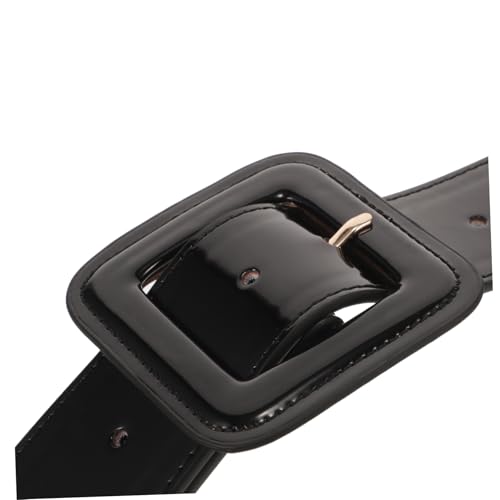 GALPADA Vintage Wide PU Waist Belt for Women Adjustable Shiny Corset Style Dress Belt Decorative Wide for Jeans and Dresses Unisex Fashion Accessory3
