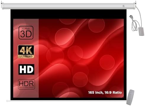 BIG VUE 165 Inches Motorized Projector Screen | Electric Projection ...