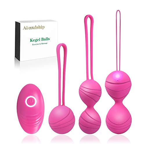 Kegel Exercise Balls Set for Women Tightening, Pelvic Muscles Strengthening and Bladder Control Improvement | Ben Wa Kegel Ball for Beginners and The Advanced 3 Weights Kit (Pink)