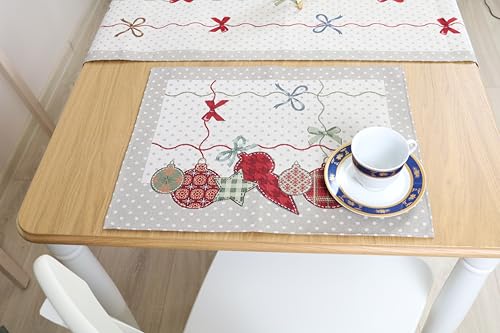 Set de table lavable en jacquard 40x50cm protège-assiettes réutilisables - 2