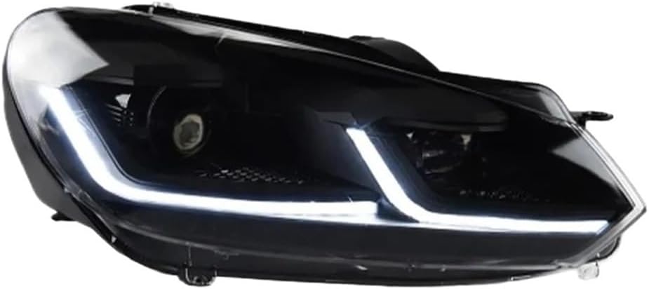 Car Lights Compatible For VW Golf 6 Headlight MK6 2009-2012 LED Front Lamps DRL Turn Signals Car Accessories(Smoke)