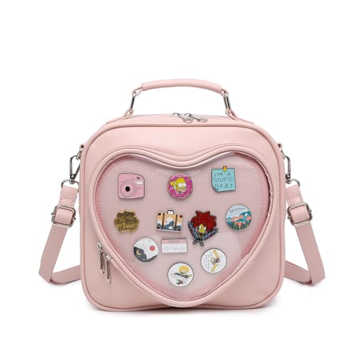 RAINBOW SMILE Ita Bag Multi-Purpose Backpack Crossbody Heart Purse Kawaii Pin Display with Insert - Main Image