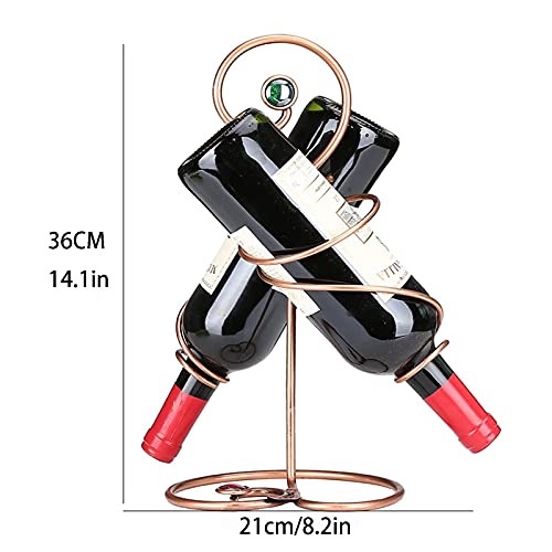 Soporte para botella de vino de hierro forjado para 4 botellas miniatura 2