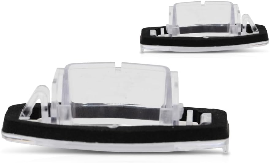 KarParts360 For Acura TSX 2009 10 11 12 13 2014 License Plate Light Driver And Passenger Side | Pair | Rear | Lens and Gasket | ABS Plastic | Replacement For HO2875100 | 34103SNB003, 34106SNBA01