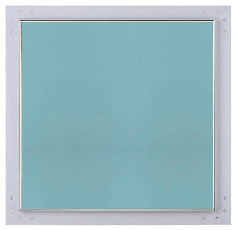 Plasterboard Access Panel - Inspection Hatch Revision Door - Tile Access Panel, Fuse Box Cover, Ceiling Panels & Loft Hatch - with White Aluminium Frame (400 X 500)
