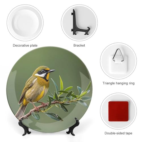 Plato decorativo de porcelana Bone China blanco miniatura 3