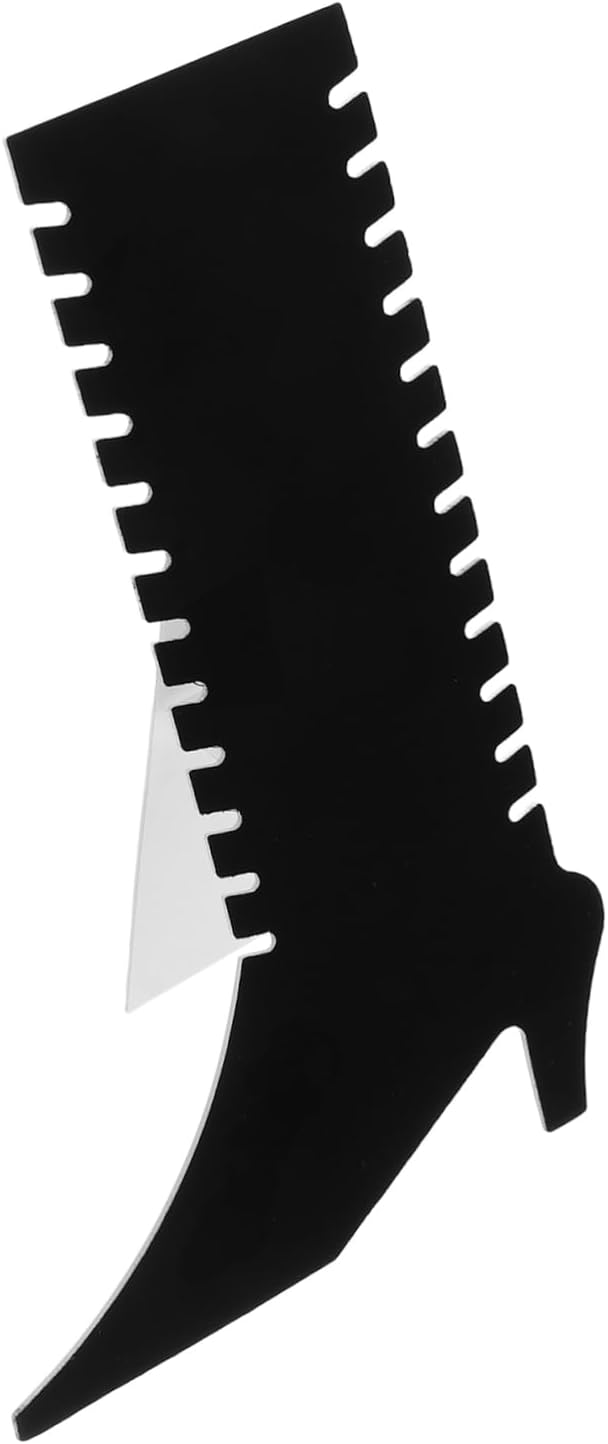 Foldable Shoes Shaped Black Velvet Jewelry Holder Display Stand