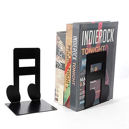 Rongji Jewelry B0OKEND Decorative Music Notation Bookends Black thumb #5