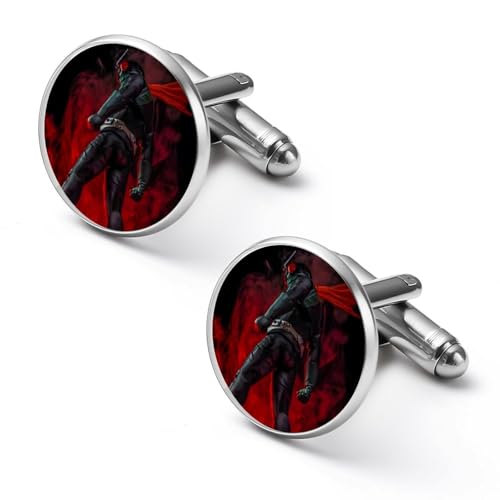 1ペア カフスボタン 仮面ライダー ラウンド型 CUFFLINK スーツ用 シャツアクセサリー メンズ フォーマル ビジネス プレゼント 紳士用 シルバー 合金 アンティーク風 おしゃれ ギフト