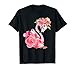 Lindo rosa sueño niña bebé flamenco con flores Camiseta