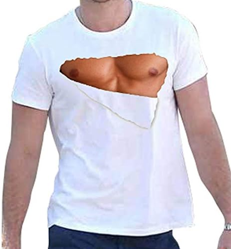 Amazon Co Jp Barsado マッチョマン 面白 3d 筋肉 Tシャツ 余興 パーティ グッズ コスプレ コスチューム 衣装 男女兼用 L ホビー 通販