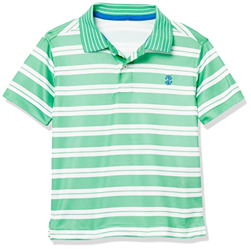 Izod Boys' Short Sleeve Pique Polo Shirt, Artichoke Stripe, 4 #TOP21