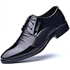 Men's Dress Shoes Business Fashion Black Comfort Oxfords Patent Leather Dressy Shoe Classic Loafers Formal Derby Footwear