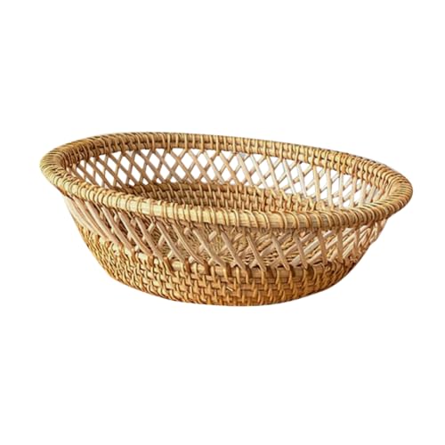 Alipis Pane e Frutta da Tavolo Artigianale Rattan Design per Snack e Dolci Compatte per Uso