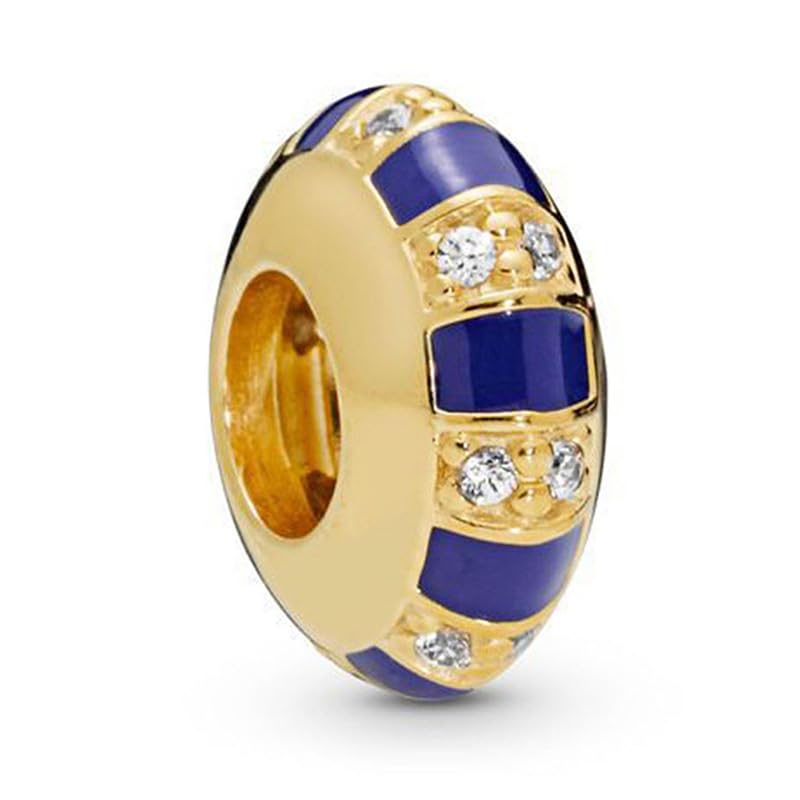 10 Pack Silver Spacer Beads Charms fit Bracelet DIY Bracelet CZ Pendant Set3