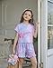 Arshiner Girls Tie Dye Lounge Set 2Piece Fashion Shirt & Shorts PJ Set Little Girls Sleepwear Size 8-10