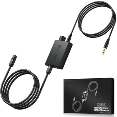 Neoteck Convertidor DAC 192kHz Convertidor SPDIF a 3,5mm con Ajuste de Volumen y Chip Amplificador de Audio Convertidor Digital a Analógico Compatible con 3,5mm Auriculares Altavoces de Ordenador | Ya disponible en tu tienda friki favorita! En mundofriki.es!