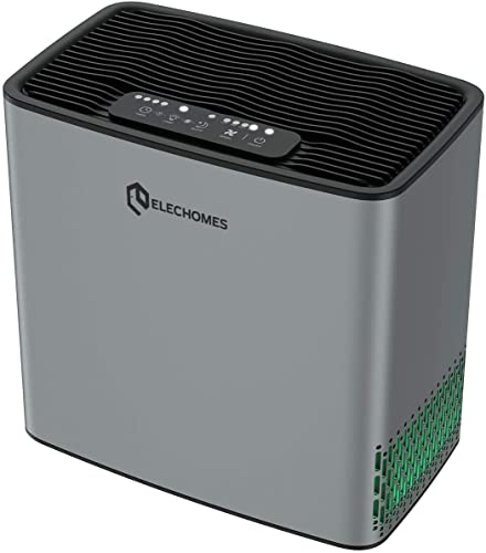 HEPA Air Purifier for Home, Elechomes P1801 Air Cleaner with Auto Mode, Air Quality Sensor, Removes 99.97% Dust Smoke Pet Dander, 22dB Ultra-Quiet, Grey