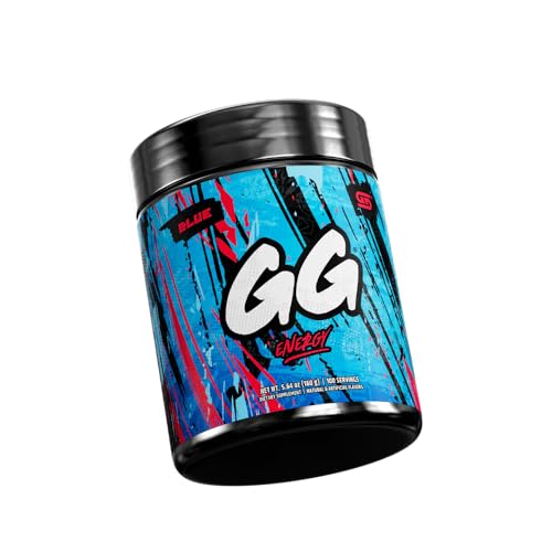 Gamer Supps, GG Energy Blue (100 Servings) - Keto Friendly Gaming Energy and Nootropic Blend, Sugar Free + Organic Caffeine + Vitamins + Immune Support, Powder Energy Drink