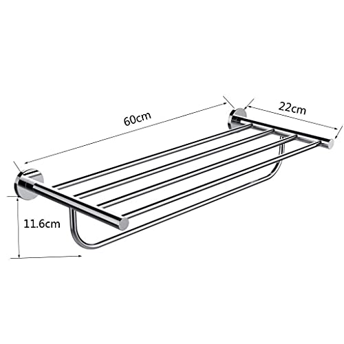 Colgador de baño y toallero de acero inoxidable con soporte mural 3