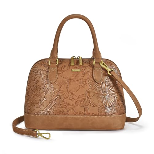 Image of LOVEVOOK Purse for Women Crossbody Bags Classic Double Zip Top Handle Dome Satchel Bag