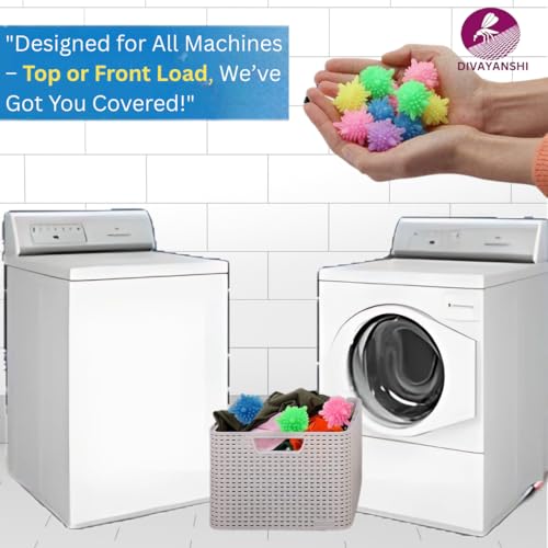Image of Divayanshi Laundry Balls for Washing Machine | Reusable Eco-Friendly Fabric Softener Dryer Balls | Reduces Lint & Wrinkles | Non-Toxic Cleaning Ball for Clothes, Plant use, Pets - Pack of 15