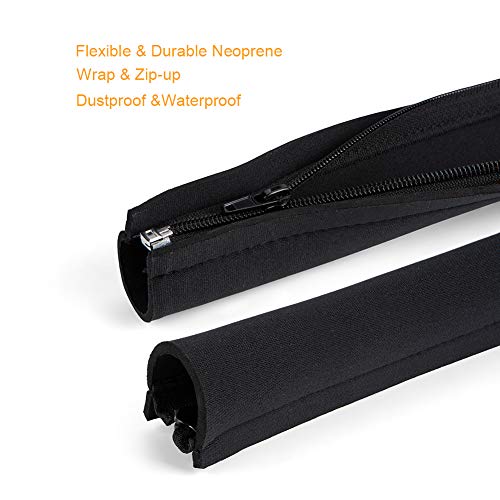 CableCreation Cable Management Sleeve,4Pack Cord Management Sleeves with Zipper and Bundling Ties for TV/Computer/Home Entertainment Cable Wrap Cover Organizer (19-20 Inch/Black) 4 41RRcB+b1GL