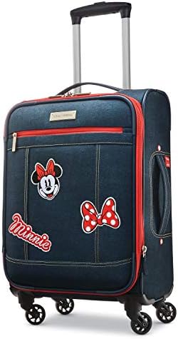 American Tourister Disney Softside Luggage with Spinner Wheels, Minnie Mouse Denim, Carry-On 21-Inch American Tourister Disney Softside Luggage with Spinner Wheels, Minnie Mouse Denim, Carry-On 21-Inch