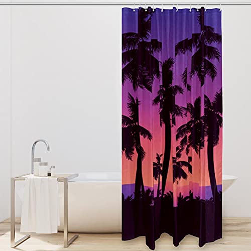Rideau de douche imperméable tropical anti-adhérence à la peau