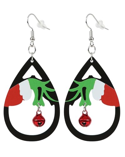Christmas Earrings Acrylic Teardrop Dangle Earrings Xmas Party Costume Accessories Jewelry New Year Gift for Women
