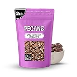 Oh! Nuts Pecans Dry Roasted Unsalted - Kosher, Oil-Free, All Natural Pecans - For Baking, Snacks, Salad, Dressing - Packed in 2 LB Resealable Bulk Bag
