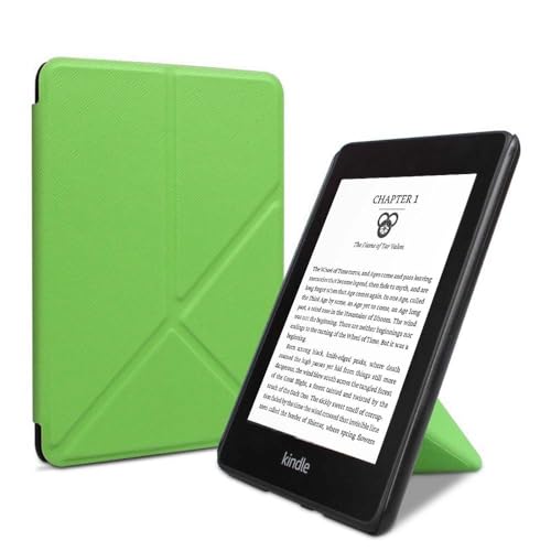 AKLiSa Funda para Amazon Kindle 958 Paperwhite e-book Cover de piel ultrafina plegable para tablet KPW123 (verde)