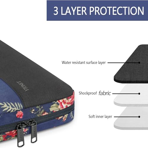 Ytonet Laptop Sleeve Case 15.6 inch Protective Laptop Cover with Handle TSA Water Resistant Computer Carrying Case Compatible with HP, Dell, Lenovo, Asus Notebook, Gift for Women, Rose Pattern by Ytonet - Image 2