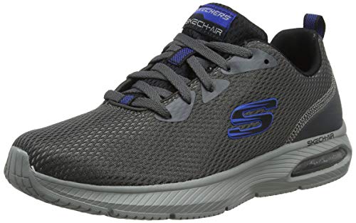 Skechers Dyna-air, Scarpe da Ginnastica Uomo, Grigio Charcoal Mesh Black Trim Ccbk, 44 EU