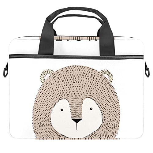 Sacoche ordinateur bandoulière fine motif lion multicolore aux finitions soignées
