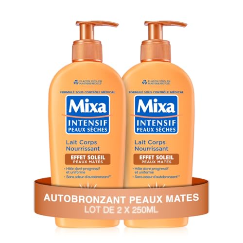 Mixa Lait Autobronzant anti Peau Sèche pour un Bronzage Progressif sans Traces