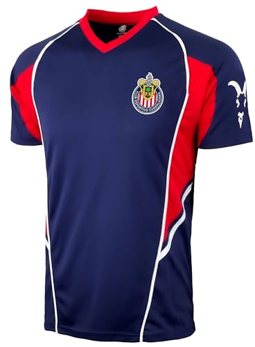 Icon Sports Men's Chivas Training Jersey, Licensed Chivas Del Guadalajara Tee Shirt (X-Large) Navy