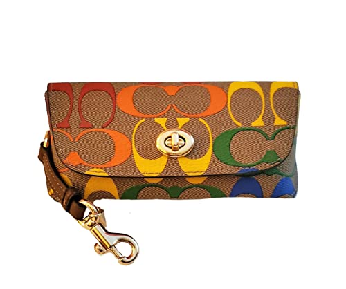 Coach Sunglass Case In Rainbow Signature Canvas #TOP1