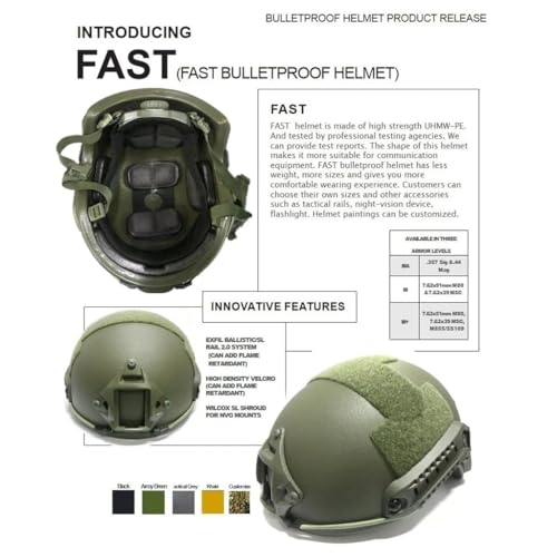 Casque tactique polyéthylène réglable pour vos sessions de simulation militaire