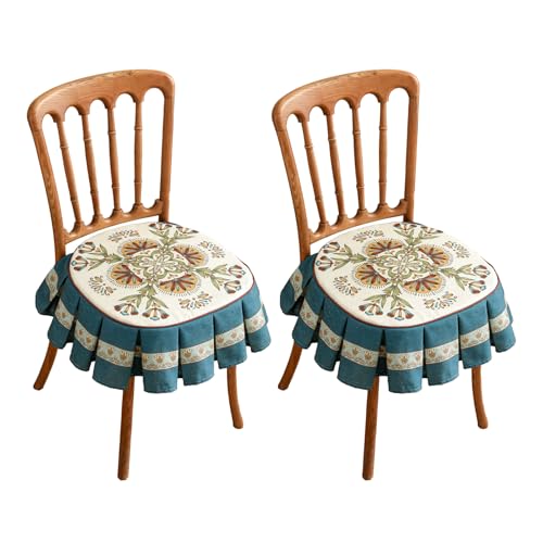 patdrea French Linen Chair Cushions Pack of 2,17.7"x17.7"-Wensel B