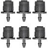 Lxcom Lighting 100 Pcs Irrigation Drippers Adjustable Drip Emitter Micro Spray 360 Degree Full Circle Pattern Water Flow Irrigation Drippers Sprinkler Drip Watering System Parts Drip Irrigation(Black)